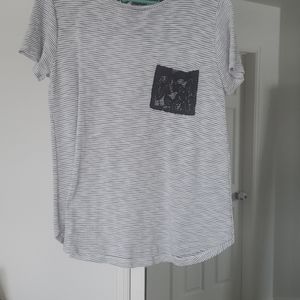 Black and Whiye top with lace features